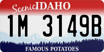 ID license plate 1M3149B