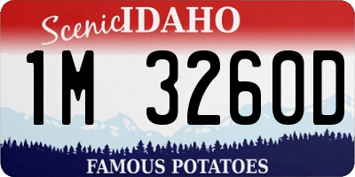 ID license plate 1M3260D