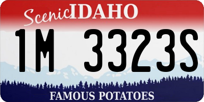 ID license plate 1M3323S