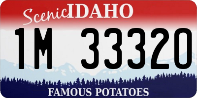ID license plate 1M3332O