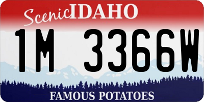 ID license plate 1M3366W