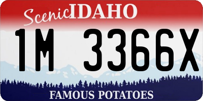 ID license plate 1M3366X