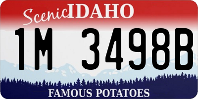ID license plate 1M3498B