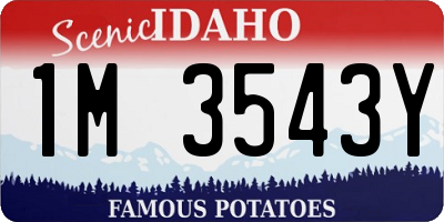 ID license plate 1M3543Y