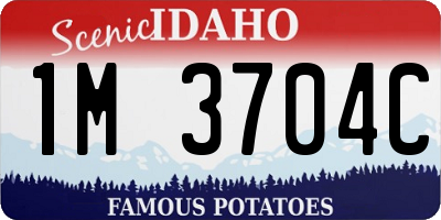 ID license plate 1M3704C