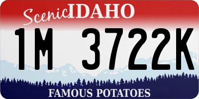 ID license plate 1M3722K