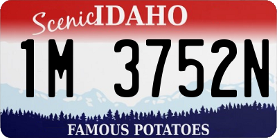 ID license plate 1M3752N