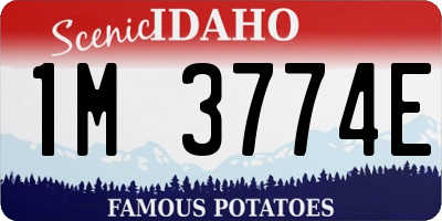 ID license plate 1M3774E