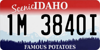 ID license plate 1M3840I