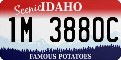 ID license plate 1M3880C