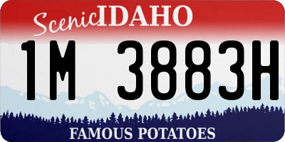 ID license plate 1M3883H