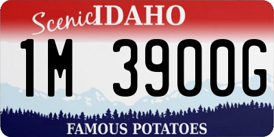 ID license plate 1M3900G