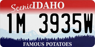 ID license plate 1M3935W