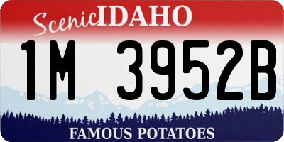 ID license plate 1M3952B