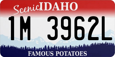 ID license plate 1M3962L