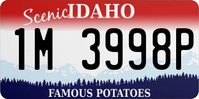 ID license plate 1M3998P