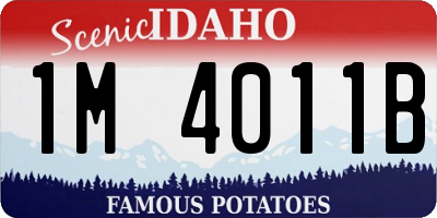 ID license plate 1M4011B