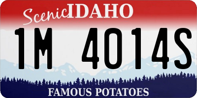 ID license plate 1M4014S