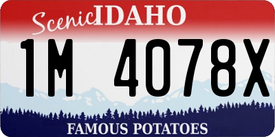 ID license plate 1M4078X