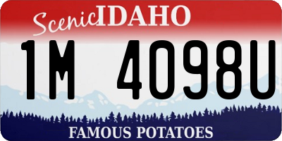 ID license plate 1M4098U