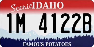 ID license plate 1M4122B