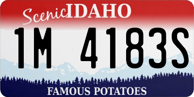 ID license plate 1M4183S