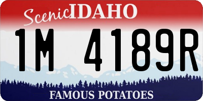 ID license plate 1M4189R