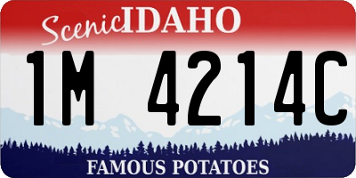 ID license plate 1M4214C