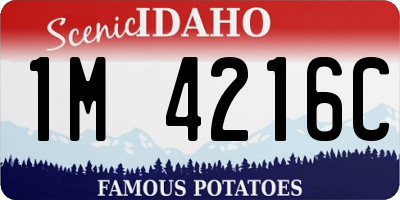 ID license plate 1M4216C