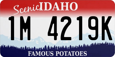 ID license plate 1M4219K