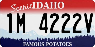 ID license plate 1M4222V