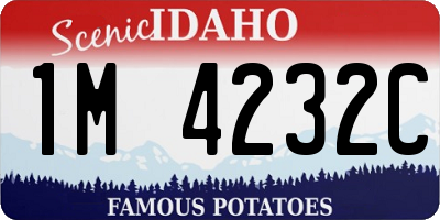 ID license plate 1M4232C