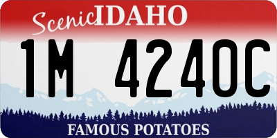 ID license plate 1M4240C