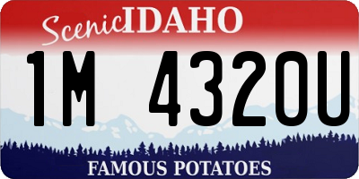 ID license plate 1M4320U