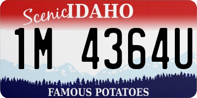 ID license plate 1M4364U