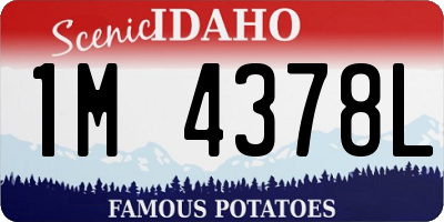 ID license plate 1M4378L
