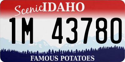 ID license plate 1M4378O