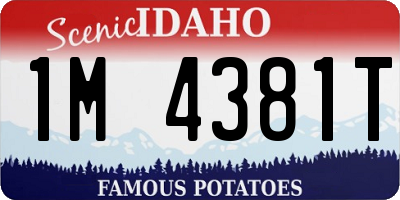 ID license plate 1M4381T