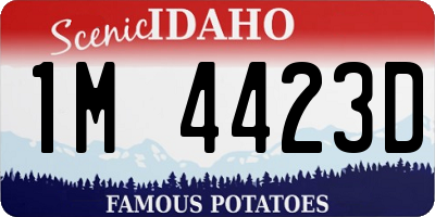 ID license plate 1M4423D