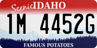 ID license plate 1M4452G