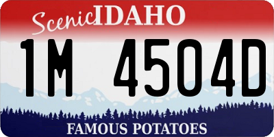 ID license plate 1M4504D