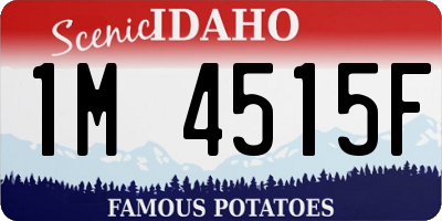 ID license plate 1M4515F
