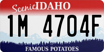 ID license plate 1M4704F