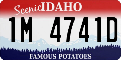 ID license plate 1M4741D
