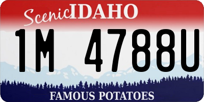 ID license plate 1M4788U