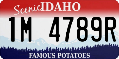ID license plate 1M4789R