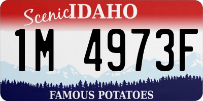 ID license plate 1M4973F