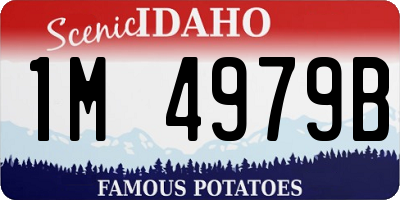 ID license plate 1M4979B