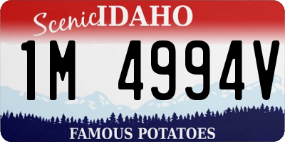 ID license plate 1M4994V