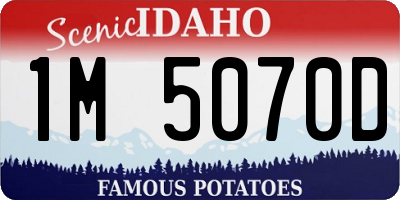 ID license plate 1M5070D